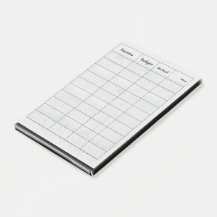 Budget Tracker Winter Theme Post It notes