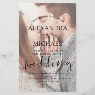 Budget Transparent Photo Wedding Invitations