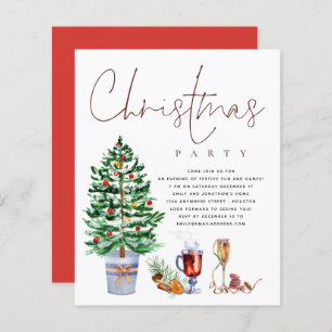 Budget Tree Drinks Script Christmas Party Invite