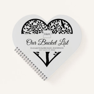 BUDGET Tree of Life Couples BUCKET LIST Keepsake Notebook