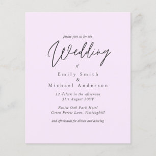 BUDGET Trending Colour Pink Wedding Invite