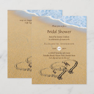 Budget Tropical Beach Hearts in Sand Bridal Shower