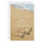 Budget Tropical Beach Hearts in Sand Wedding Invit