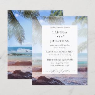 Budget Tropical Beach Palm Destination Wedding
