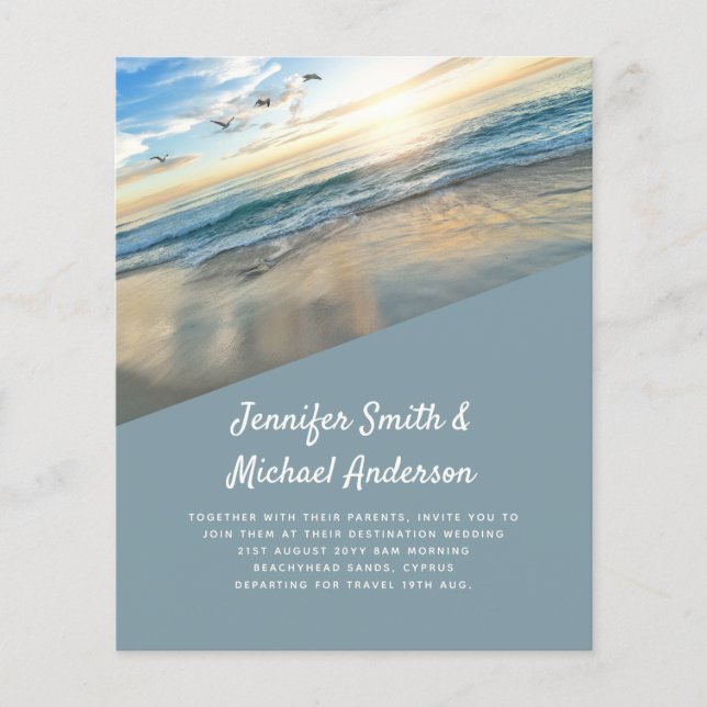 BUDGET Tropical Beach Wedding Abroad Photo  (Front)