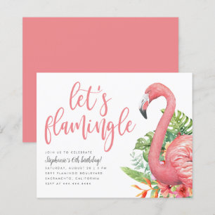 Budget Tropical Flamingo Let's Flamingle Birthday