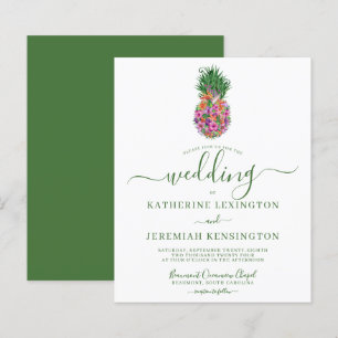 BUDGET Tropical Floral Hibiscus Pineapple Wedding