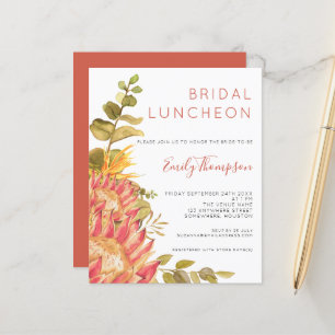 Budget Tropical Florals Bridal Shower Invitation