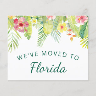Budget Tropical Foliage New Florida Address Card
