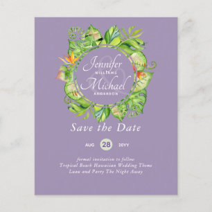 BUDGET Tropical Leaf Hawaiian Luau Wedding