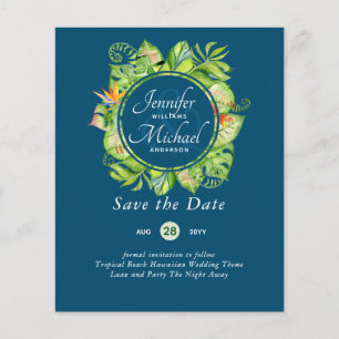 BUDGET Tropical Leaf Hawaiian Luau Wedding