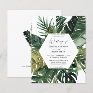 Budget Tropical Palm Leaf Wedding