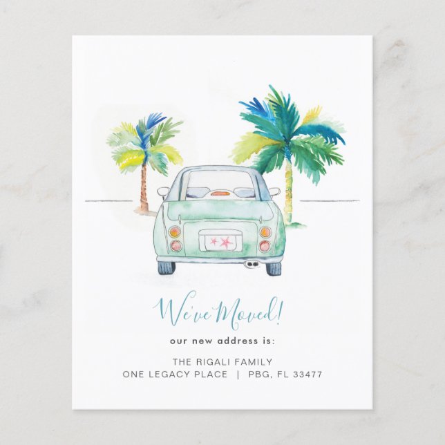 Budget Tropical Palm Tree Car Moving Flyer (Front)
