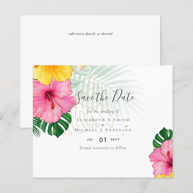 BUDGET Tropical Paradise Beach Wedding  Florals (Front/Back)