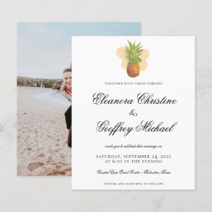 Budget Tropical Pineapple Watercolor Photo Weddin