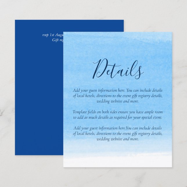 Budget Tropical Wedding Details Hotels Enclosure (Front/Back)