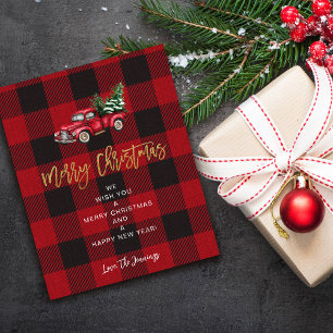 Budget Truck & Buffalo Check Merry Christmas  Flyer