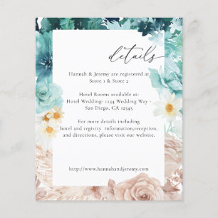 Budget Turquoise & Blush Pink Floral V2 Flyer