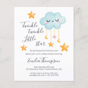 Budget Twinkle Twinkle Little Star Baby Shower Flyer