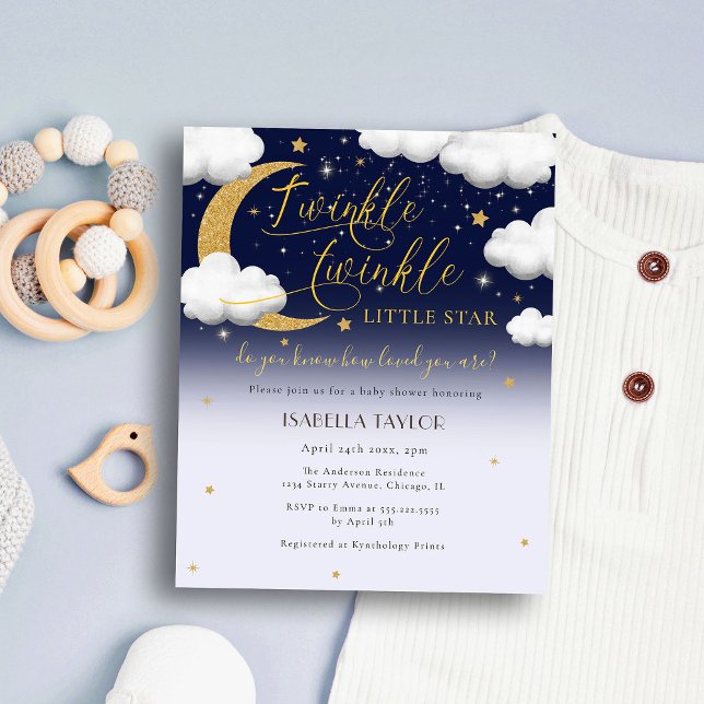 Budget Twinkle Twinkle Little Star Baby Shower Flyer (Creator Uploaded)
