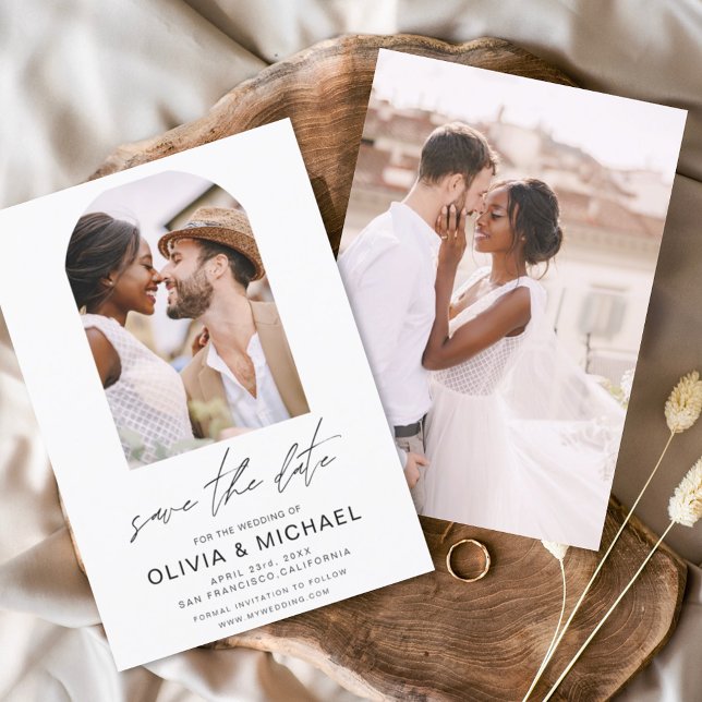 Budget Two Photo Simple Save the Date Picture Flyer (Creator Uploaded)