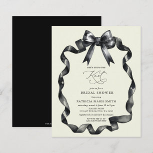 Budget tying the knot black bow Bridal Shower