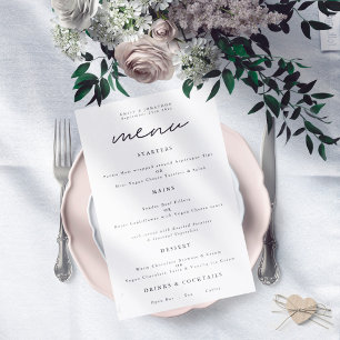 Budget Typography Any Colour Script Wedding Menu