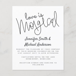 Budget Typography Love is Magical Script Wedding