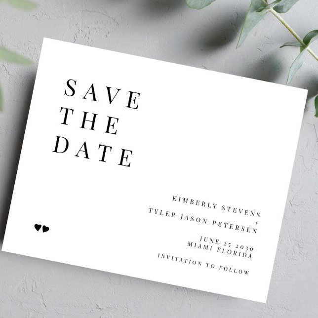 Budget typography modern wedding save the date (Creator Uploaded)