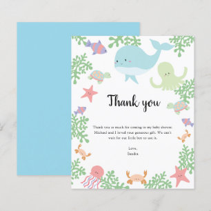 Budget Under the Sea Baby Shower Thank you Kawaii 