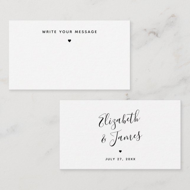 BUDGET Unique Non Traditional Fun Guest Book Idea Card (Front/Back)