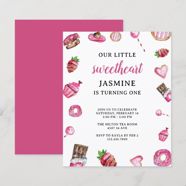 Budget Valentine  Little Sweetheart Birthday (Front/Back)
