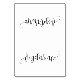 Budget Vegetarian Table Tent card