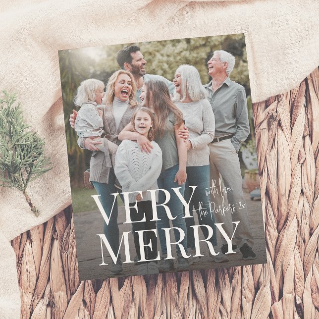 Budget Very Merry Family Photo Christmas Holiday (Creator Uploaded)