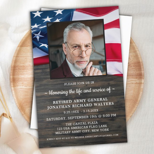 Budget Veteran Celebration Of Life Invitation (Creator Uploaded)