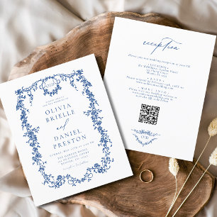 Budget Victorian French QR Code All In One Wedding