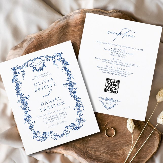 Budget Victorian French QR Code All In One Wedding (Creator Uploaded)