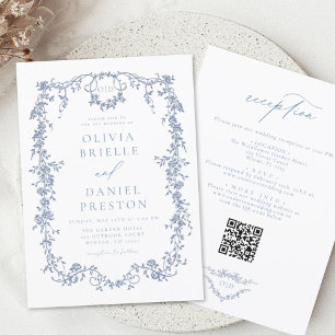 Budget Victorian French QR Code All In One Wedding