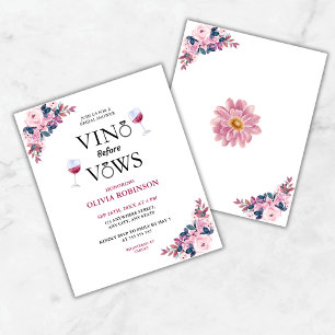 Budget Vino Before Vows Bridal Shower Invitation  Flyer