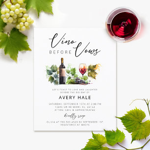 Budget Vino Before Vows Winery Vineyard Invitation