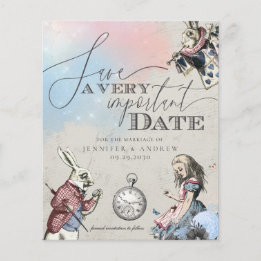 Budget Vintage Alice In Wonderland Save the Date
