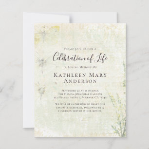 BUDGET Vintage Celebration of Life Invitation