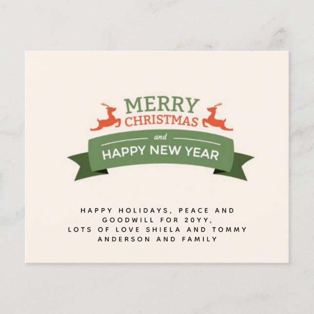 Budget Vintage Christmas Invite Letter (Front)