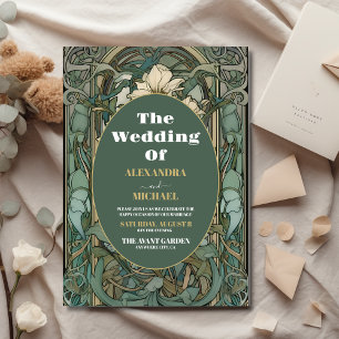 Budget Vintage Floral Art Nouveau Wedding