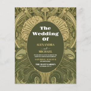 Budget Vintage Floral Art Nouveau Wedding