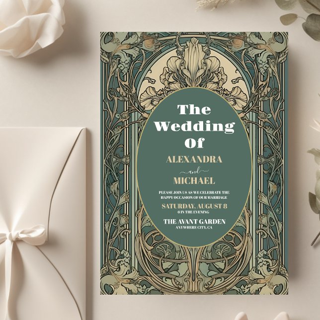 Budget Vintage Floral Art Nouveau Wedding Flyer (Creator Uploaded)