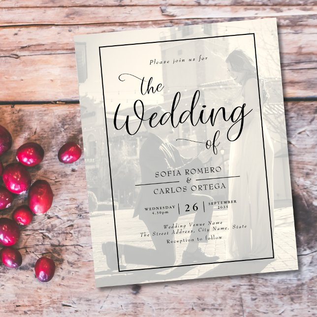 Budget Vintage Photo Wedding Invitation Flyer (Creator Uploaded)