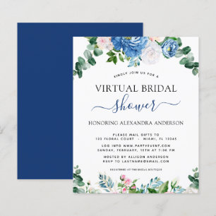 Budget Virtual Bridal Shower Eucalyptus Blue Pink