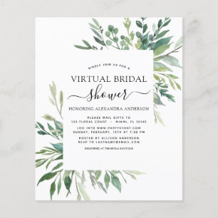 Budget Virtual Bridal Shower Greenery