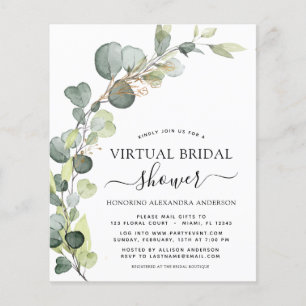 Budget Virtual Bridal Shower Greenery Eucalyptus